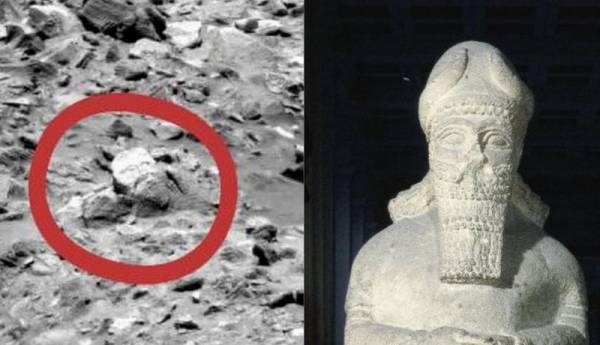 Hình ảnh do NASA chụp lại được so sánh với tượng thần cổ đại ở bảo tàng Anh.